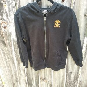 ❤Timberland Black Zip Up Hoodie Size L 14/16